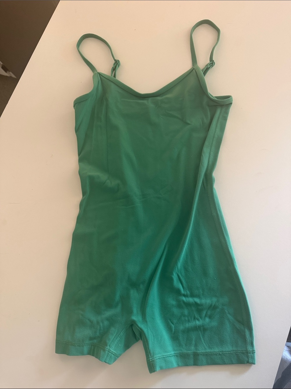 Aritzia Emerald Green Spaghetti-Strap Romper